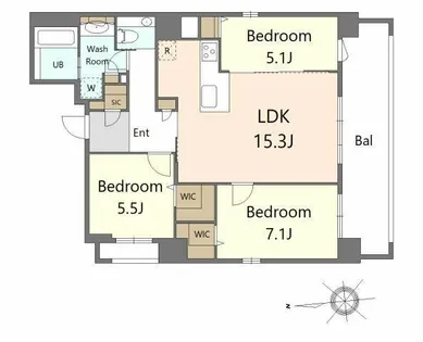 S-RESIDENCE大手門awesome【304号室】の間取り