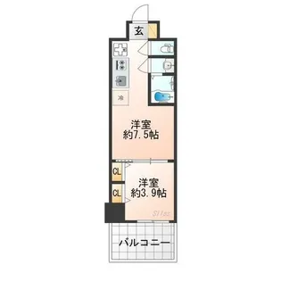 プロヴィスタ京都西院【11階】の間取り