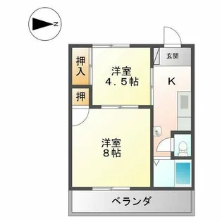 名城マンション【303号室】の間取り