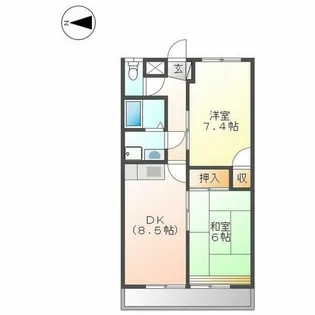 丹羽ハイツ【203号室】の間取り