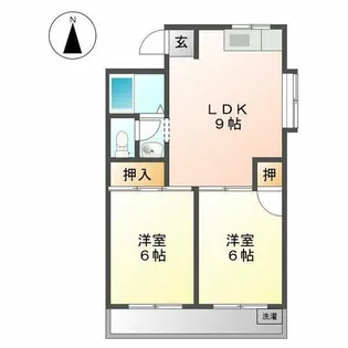 コーポ天道【301号室】の間取り