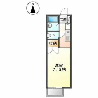 ハイツ昴【102号室】の間取り
