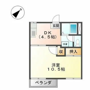 タウニー琵琶里【201号室】の間取り