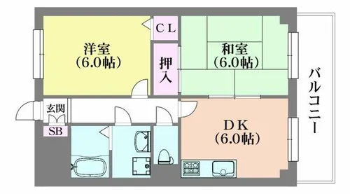 KUSABAマンション【2階】の間取り