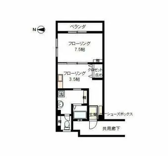 イナダマンション【2階】の間取り