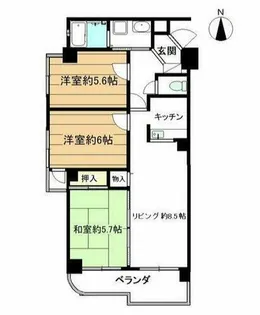 アークヒル【4階】の間取り