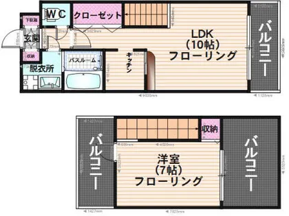 ピュアドーム日赤アベニュー【601号室】の間取り