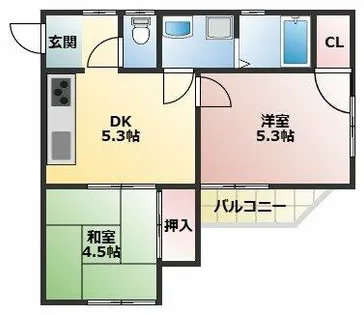 シティハイムサンビレッジ【204号室】の間取り