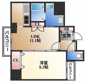 山八第6ビル【6階】の間取り