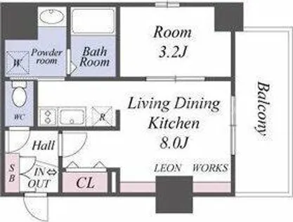 レオンコンフォート本町東Ⅲ【4階】の間取り