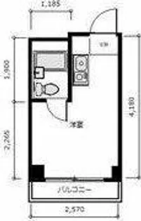 1Rの間取り画像