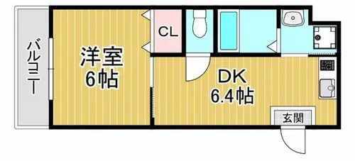 シティーコート堺東【5階】の間取り