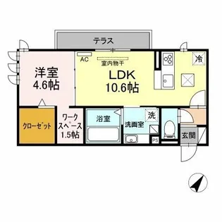 ビラ賀殿【1階】の間取り