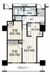 阿波座ライズタワーズフラッグ46【4階】の間取り