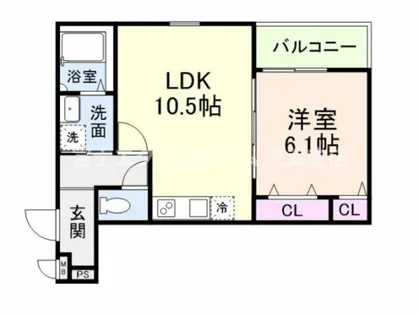 シャルマンエイトⅡ番館【1階】の間取り