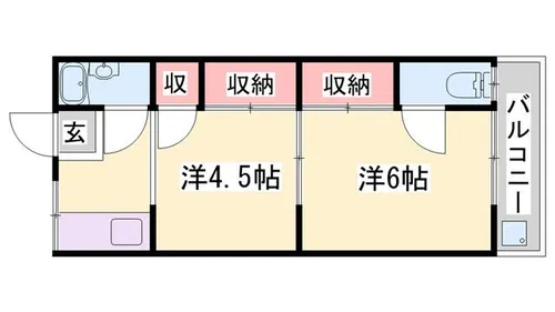 大崎荘【2階】の間取り