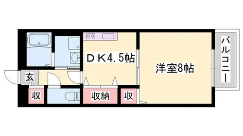 ハイツひまわり【201号室】の間取り