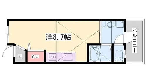 エル・サッスーンYASHIRO【202号室】の間取り