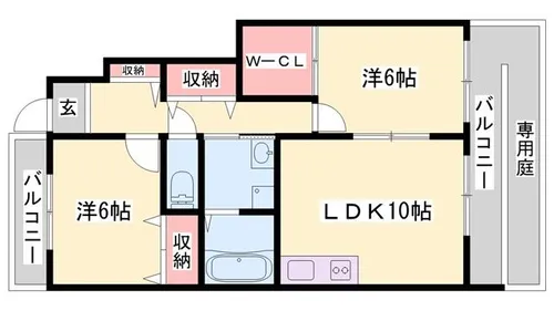 スカイルーム1【101号室】の間取り