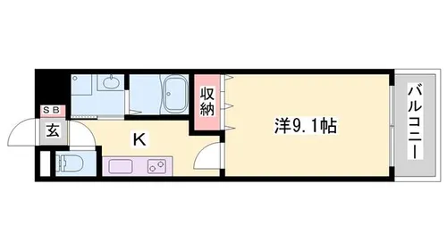 AZURE【202号室】の間取り
