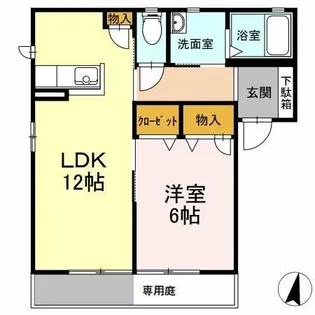 シェモアB【1階】の間取り