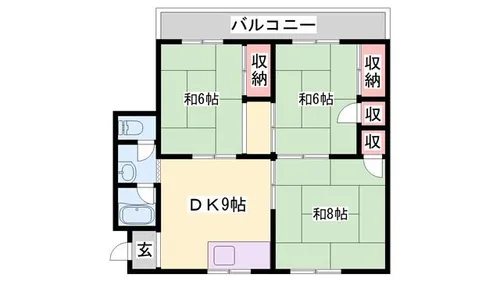 コーポ博【301号室】の間取り