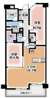 グレンパーク梅田北【9階】の間取り