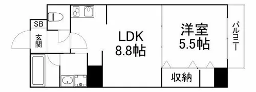 大阪府大阪市北区天満1丁目【マンション】の間取り