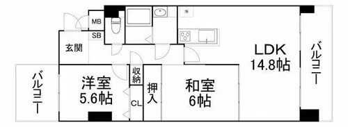 大阪府大阪市西区南堀江4丁目【マンション】の間取り