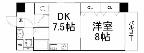 セントアミール南久宝寺【6階】の間取り