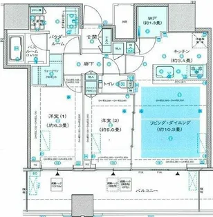 大阪府大阪市北区曾根崎2丁目【マンション】の間取り