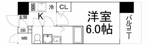 大阪府大阪市東成区中本2丁目【マンション】の間取り