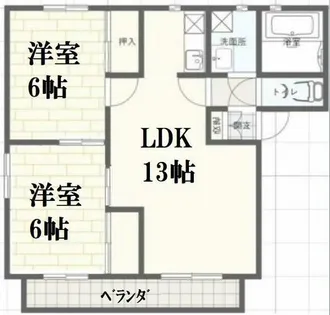ディアス東町ノ坪【2階】の間取り