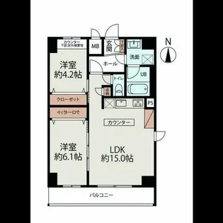 アヴェリエ栄三丁目【10階】の間取り