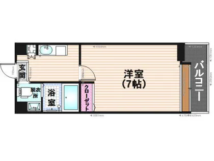 ダイナコートエスタディオ平尾駅前【4階】の間取り