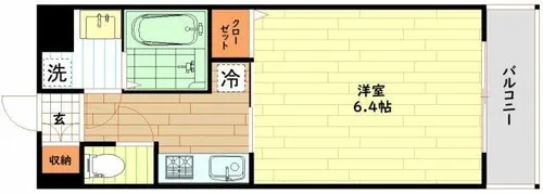 RIDGE姫島(旧サムティ姫島LUMETO)【8階】の間取り