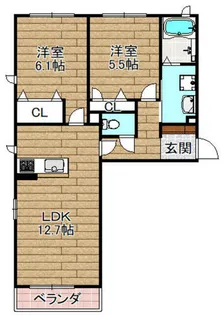 ルピナス宮田【103号室】の間取り