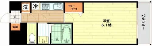 プレサンスOSAKA姫里ヴィオン【6階】の間取り