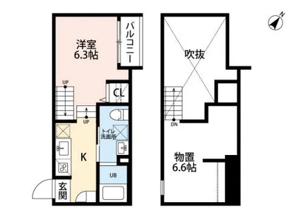 アルト大橋【105号室】の間取り