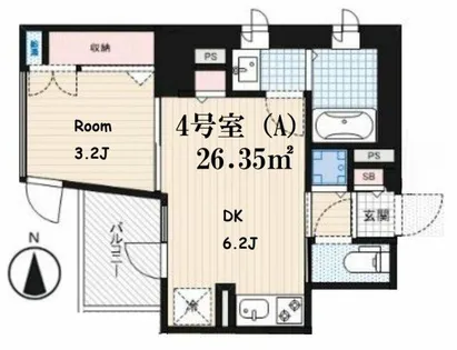 ALZA北浜【7階】の間取り