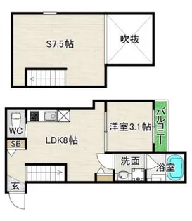 ドリームステージ博多南ロザート【202号室】の間取り