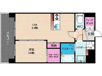 メゾンドボヌール【4階】の間取り