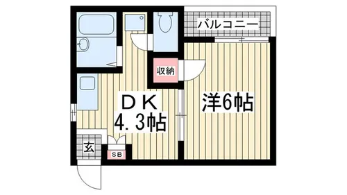 ルシエール平野A棟【1階】の間取り