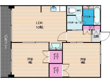 篠隈ビル【202号室】の間取り