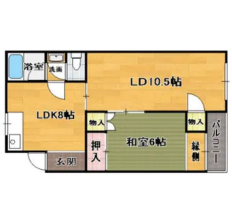 リバーサイド若宮【C2号室】の間取り
