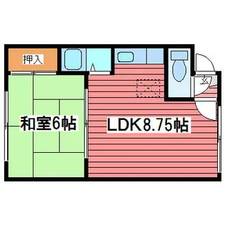 コーポカツ【2階】の間取り