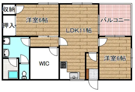 高槻ハイツ【1階】の間取り