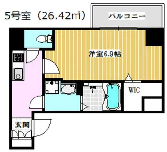 コートドール高槻【5階】の間取り