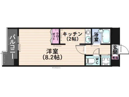 JGM大橋【402号室】の間取り