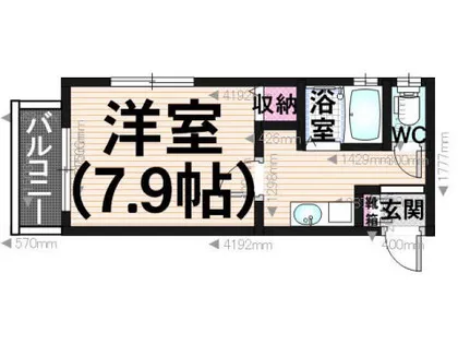 ジュネス井尻駅前【4階】の間取り